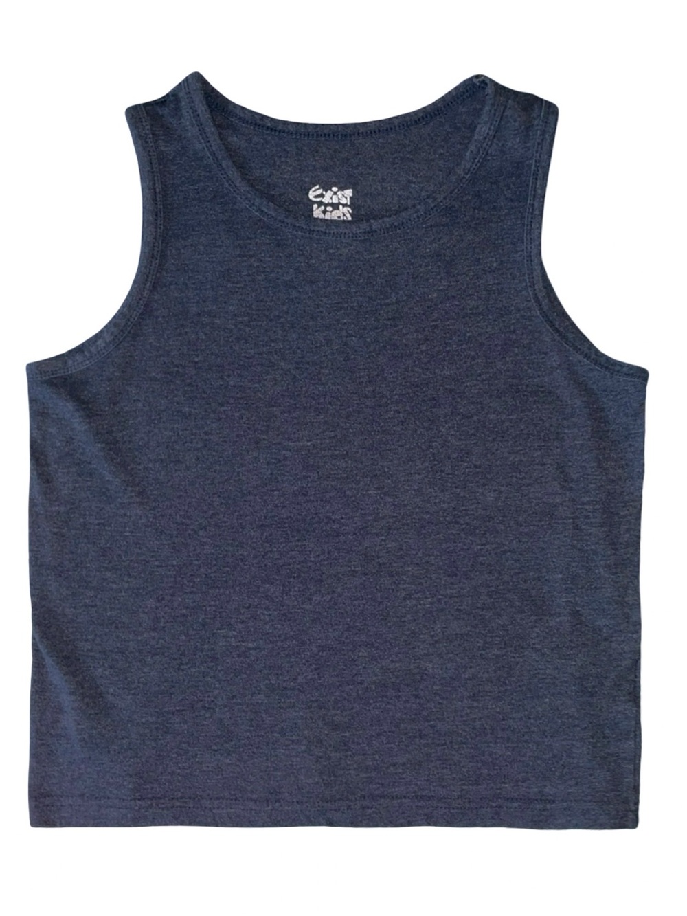 Exist Kids Heather Navy Blue Cotton Blend Youth Large Casual Muscle Cut Tank Top